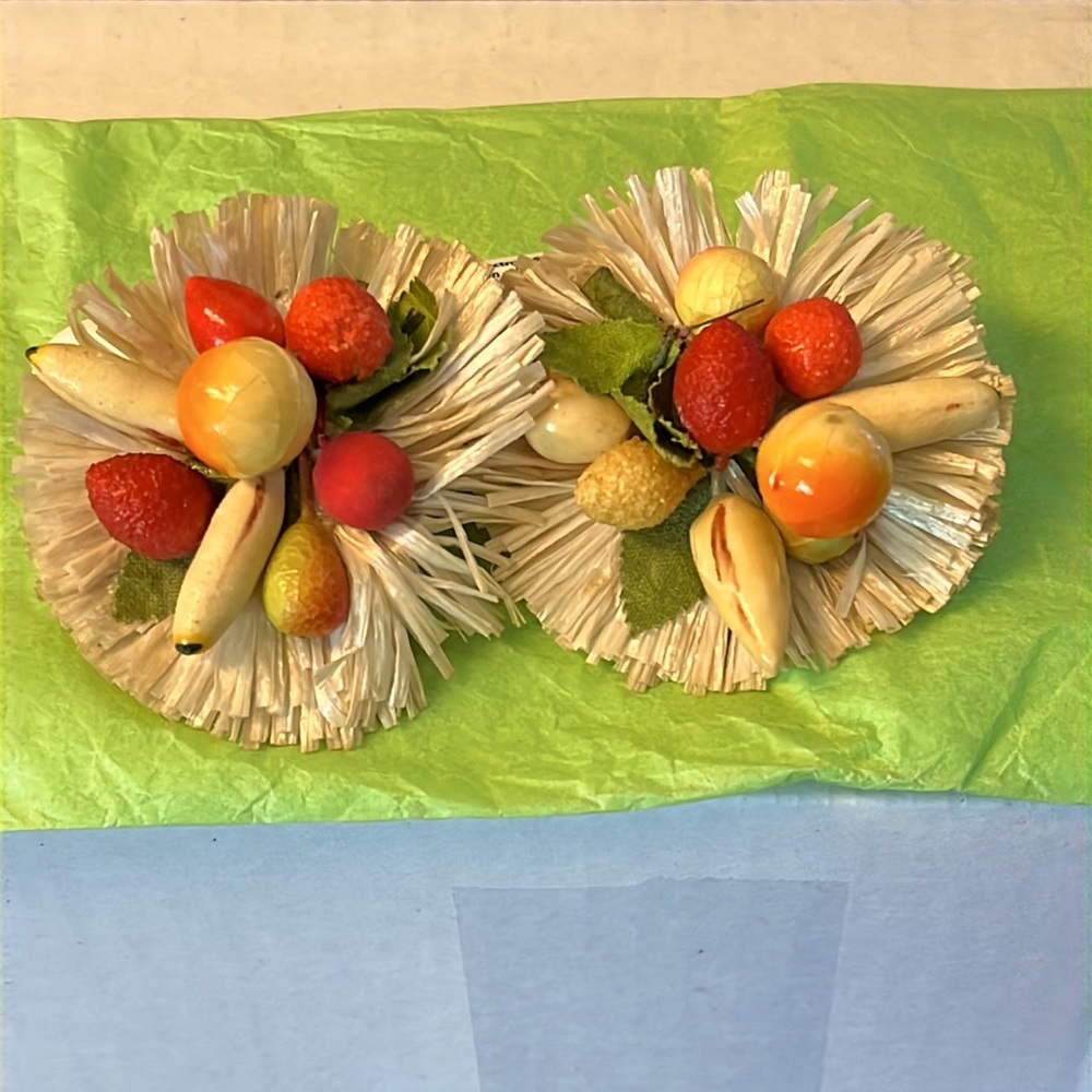 Vintage Tropical Tiki Shoe clips